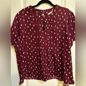 ModCloth/Circus penguin print pleated blouse